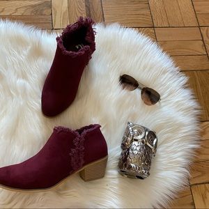 Crown Vintage Burgundy Ankle Boots